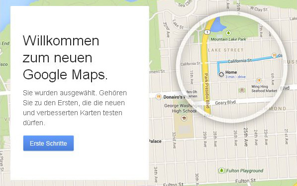 Willkommen beim neuen Google Maps